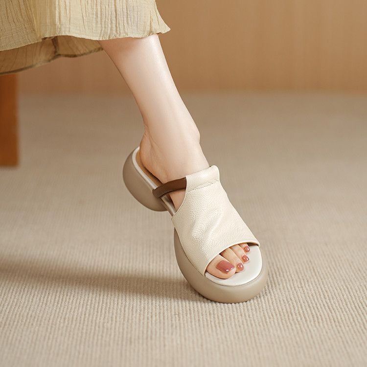 Liora Leather Platform Sandals