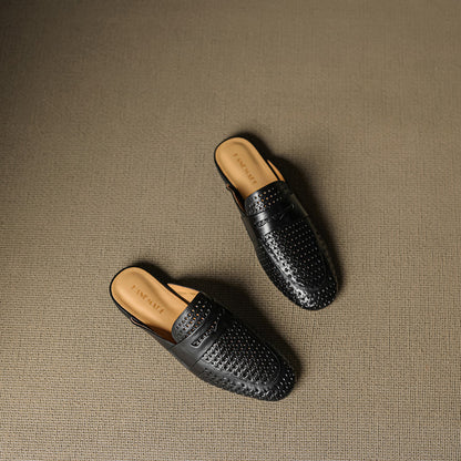Adella Genuine Leather Mules