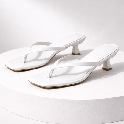 Lucia Leather Sandal Heels