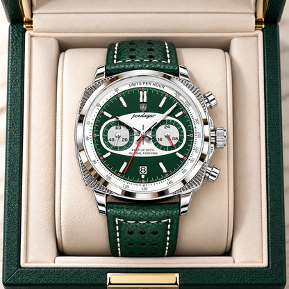 Everett Leather Chronograph Watch