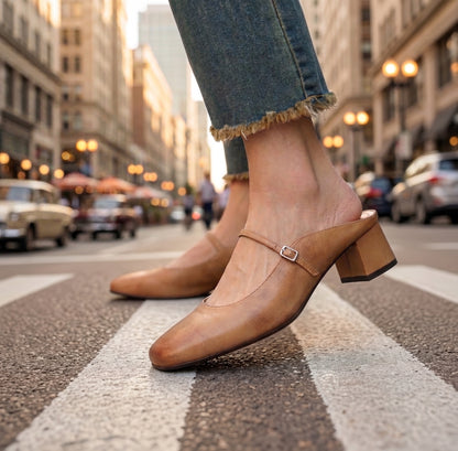 Alina Leather Mules
