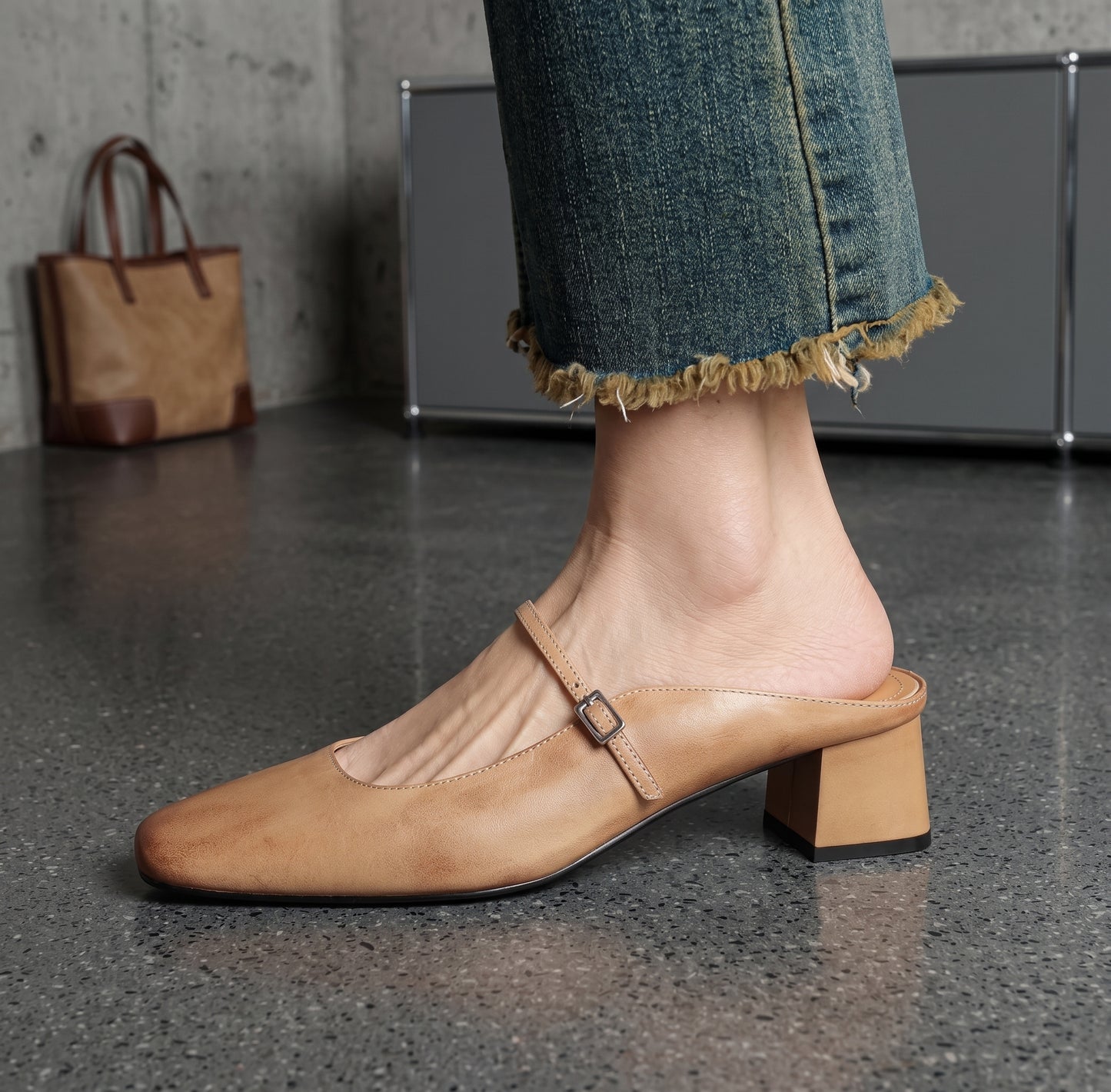 Alina Leather Mules