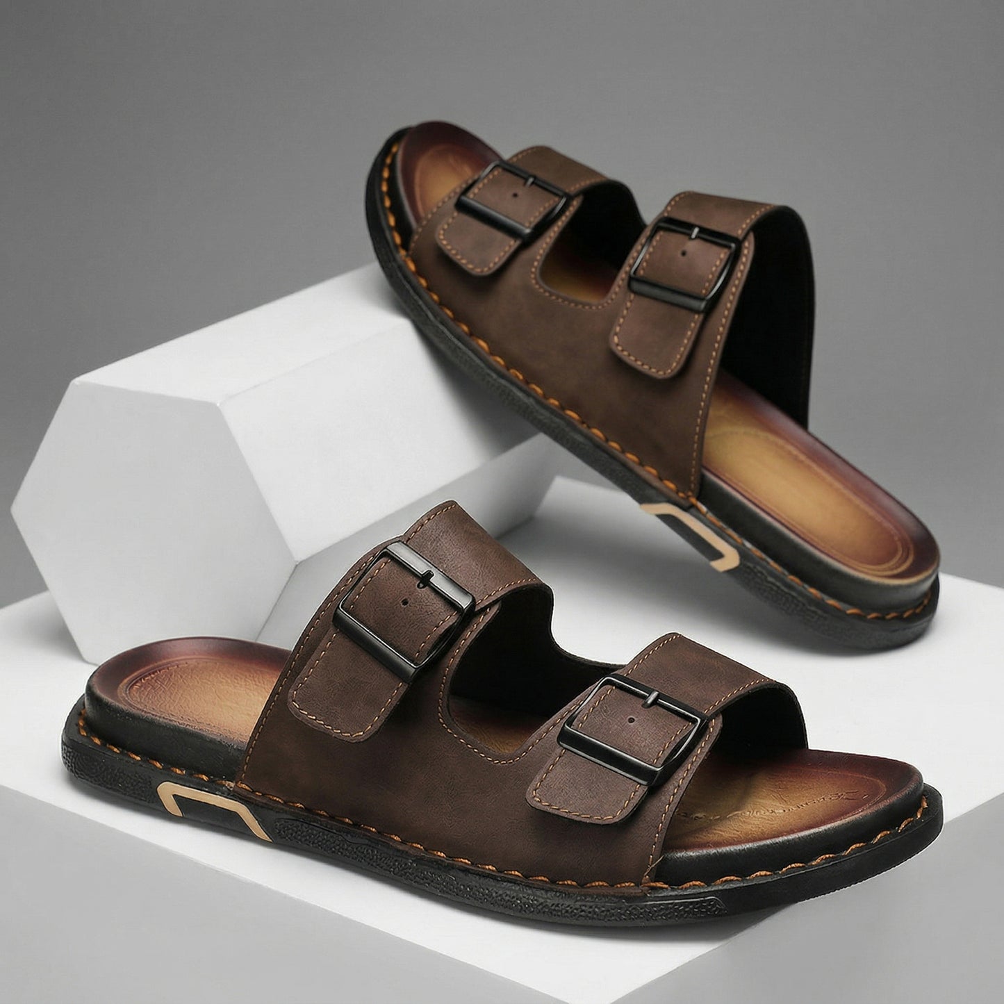 Cavallo Leather Buckle Sandals