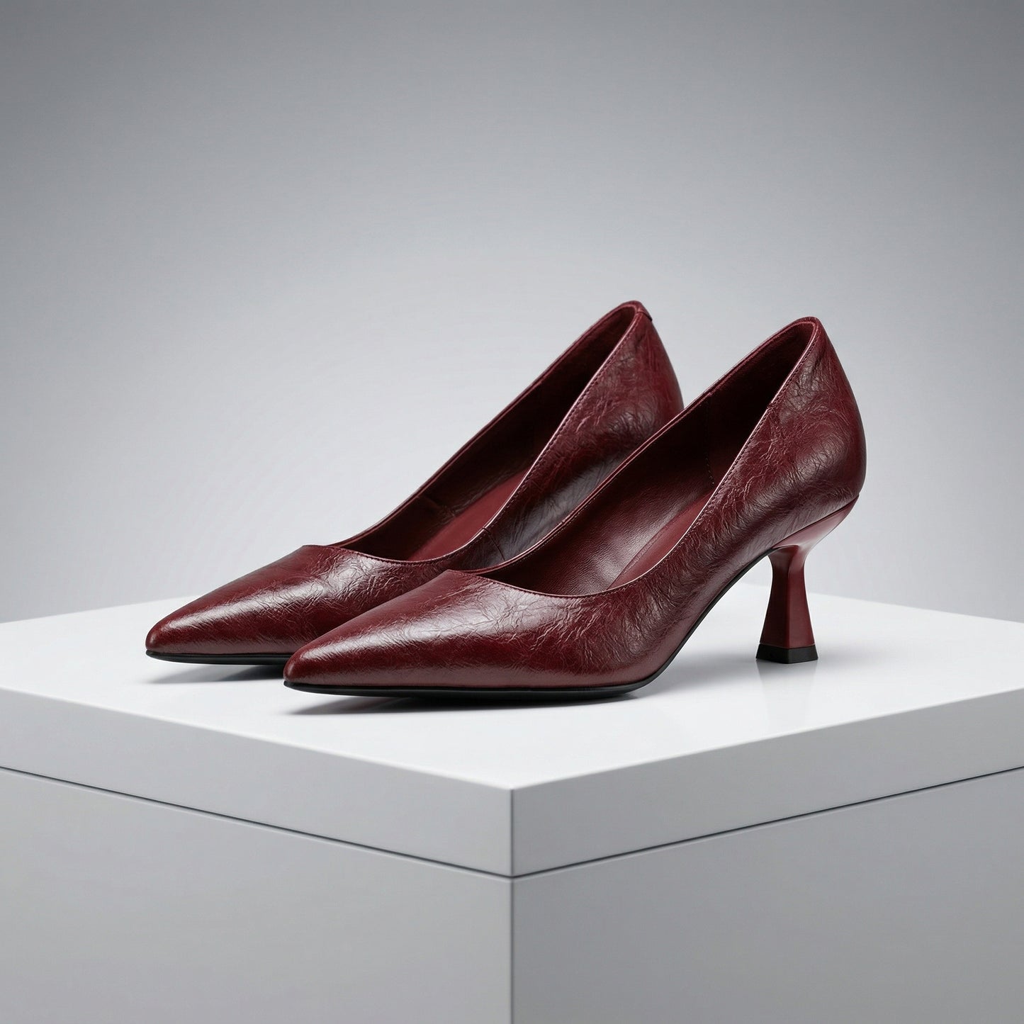 Lucia Genuine Leather Pointed Heels