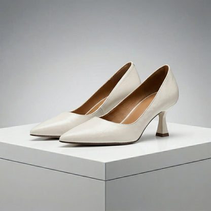Lucia Genuine Leather Pointed Heels