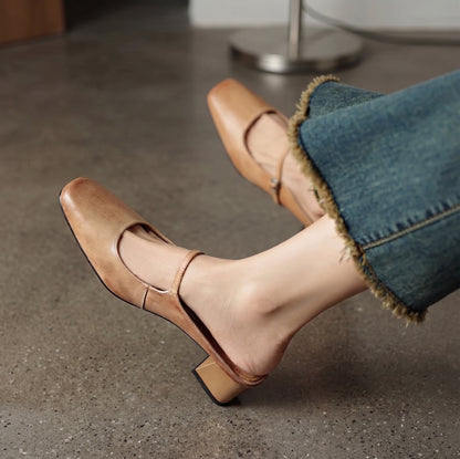 Alina Leather Mules