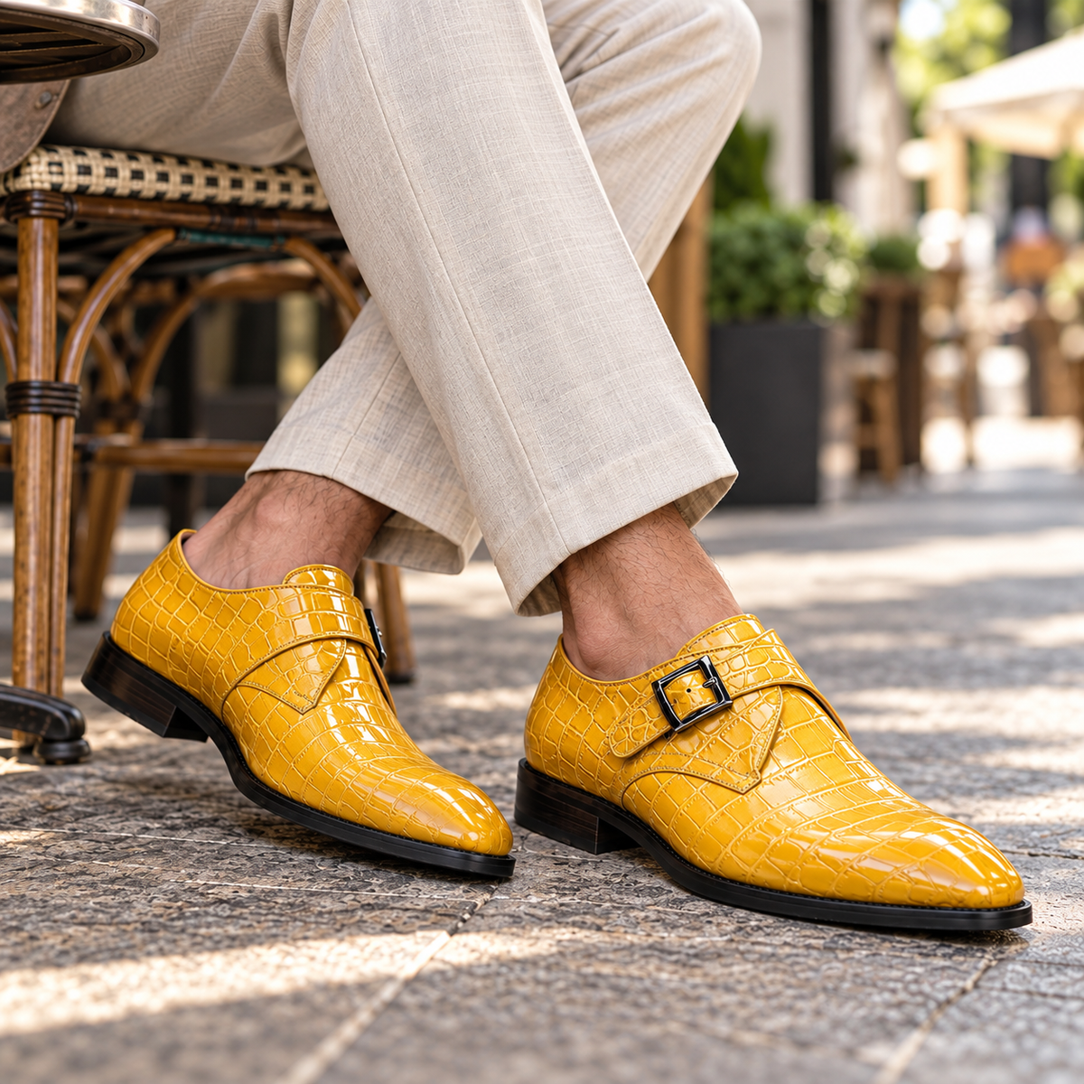 Hayes Genuine Leather Monk Strap Shoes