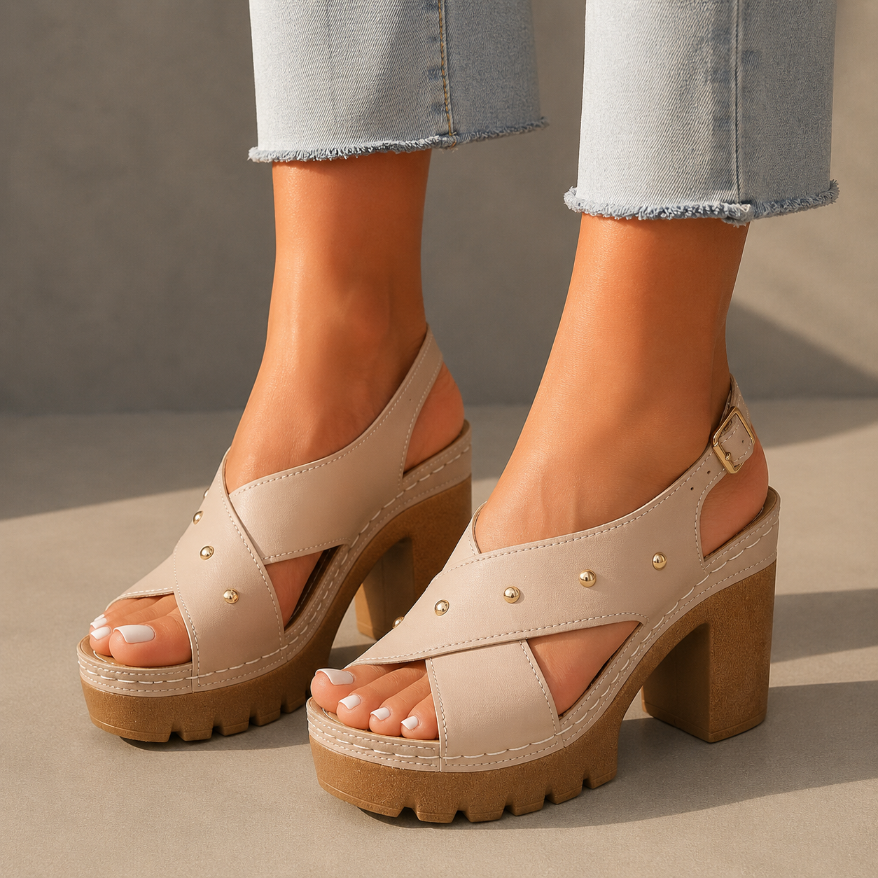 Valeria Leather Slingback Heels
