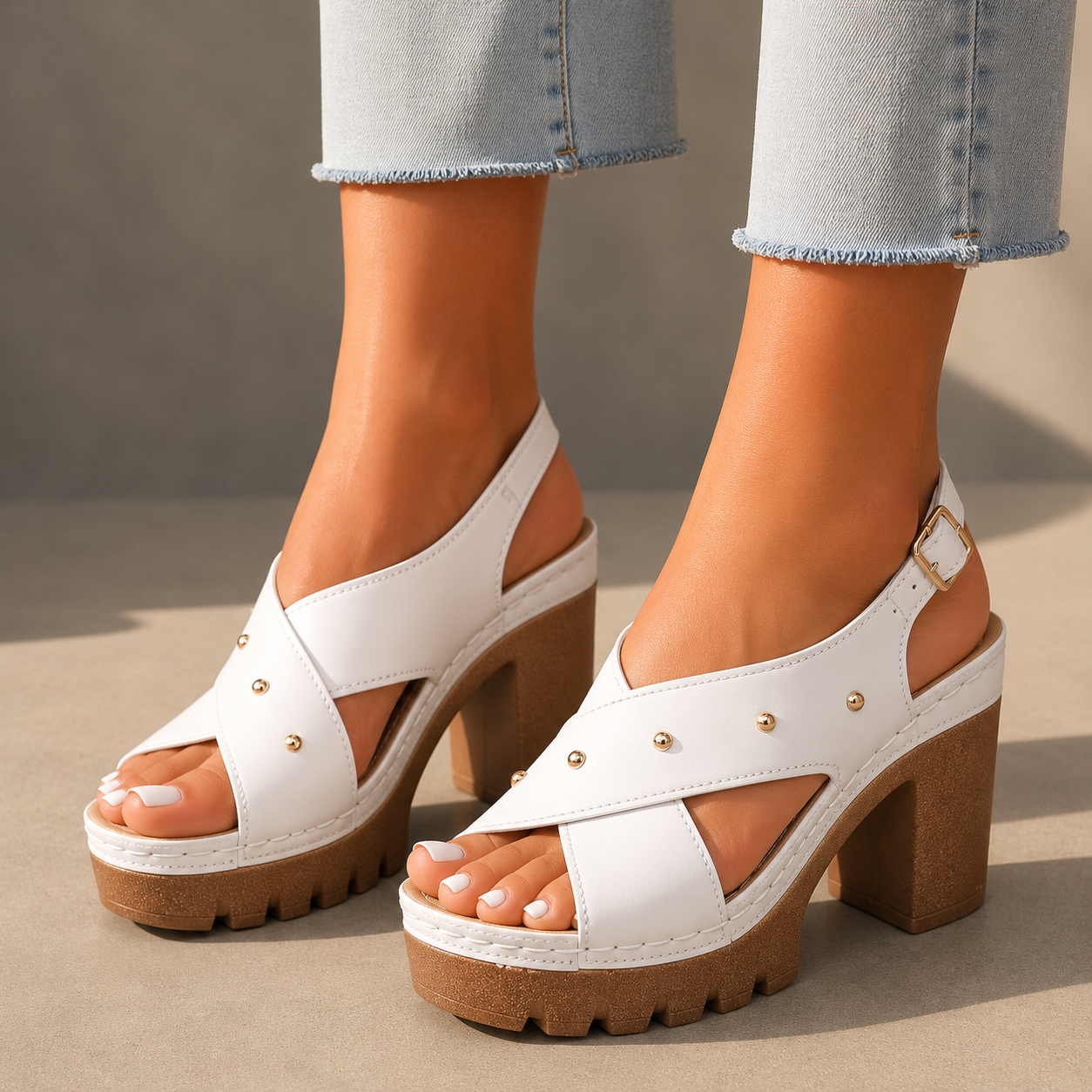 Valeria Leather Slingback Heels