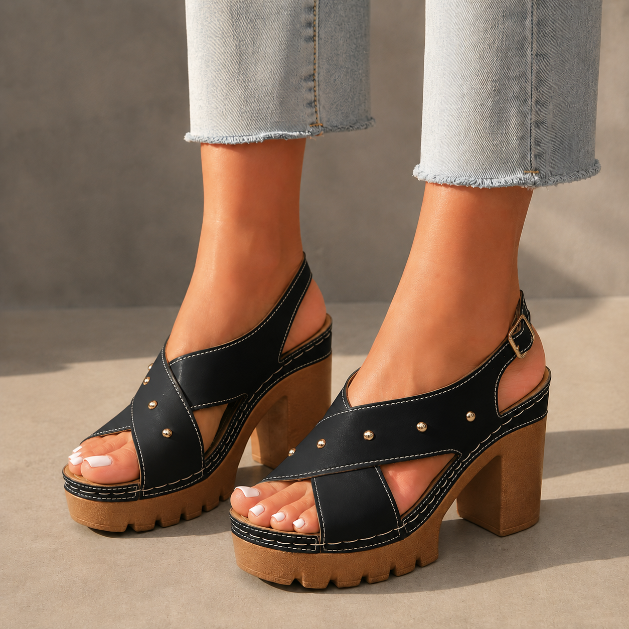 Valeria Leather Slingback Heels