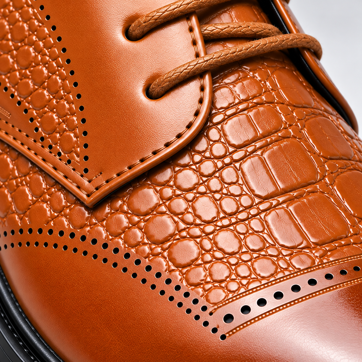 Alder Leather Croc Dress Shoes
