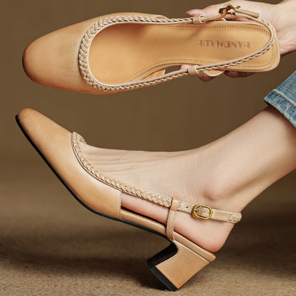 Elara Genuine Leather Pumps