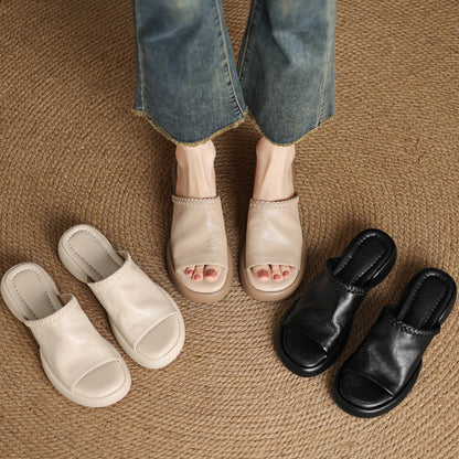Aveline Genuine Leather Platform Sandals