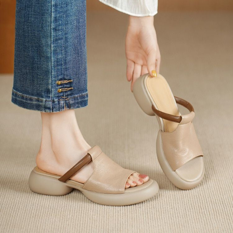 Liora Leather Platform Sandals