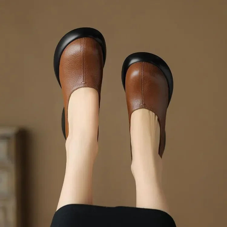 Lucia Leather Platform Heels