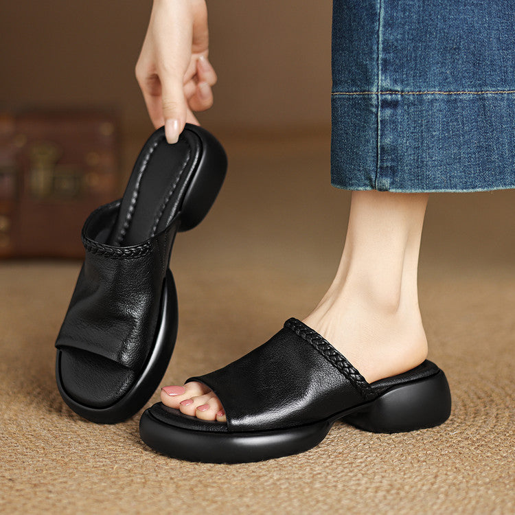 Aveline Genuine Leather Platform Sandals