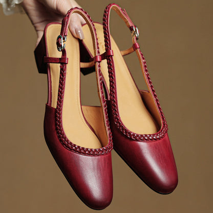 Elara Genuine Leather Pumps