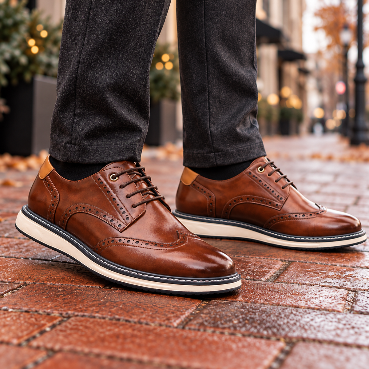 Alder Leather Brogue Shoes