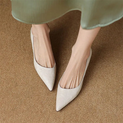 Lucia Genuine Leather Pointed Heels
