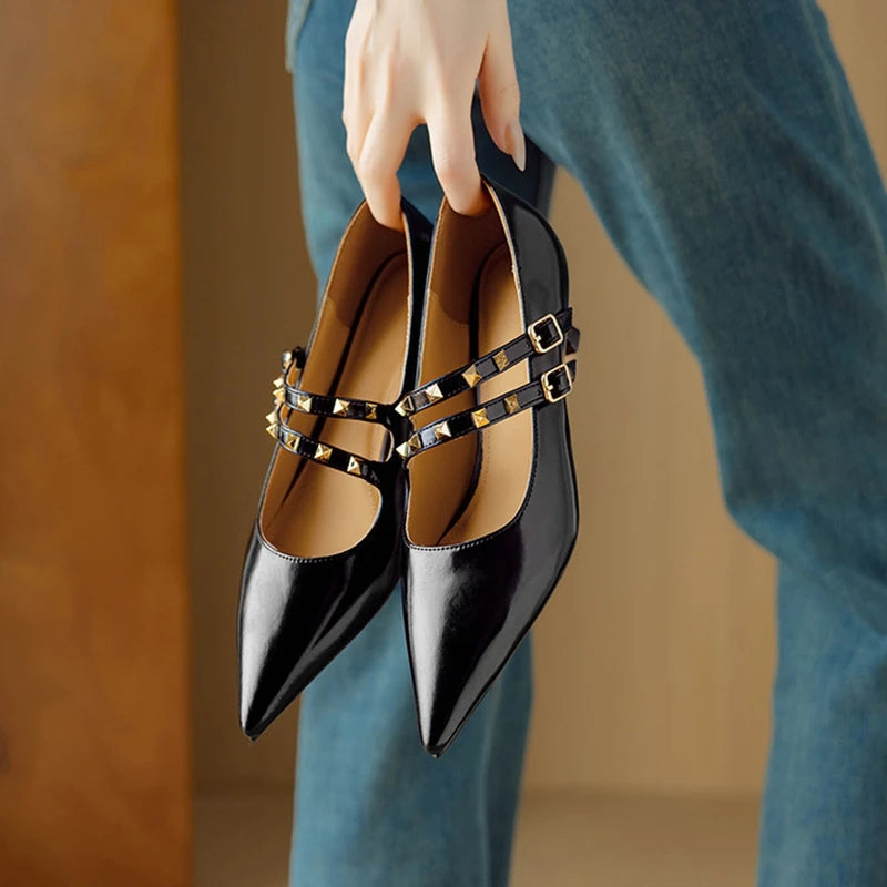 Lucia Stud Strap Heels