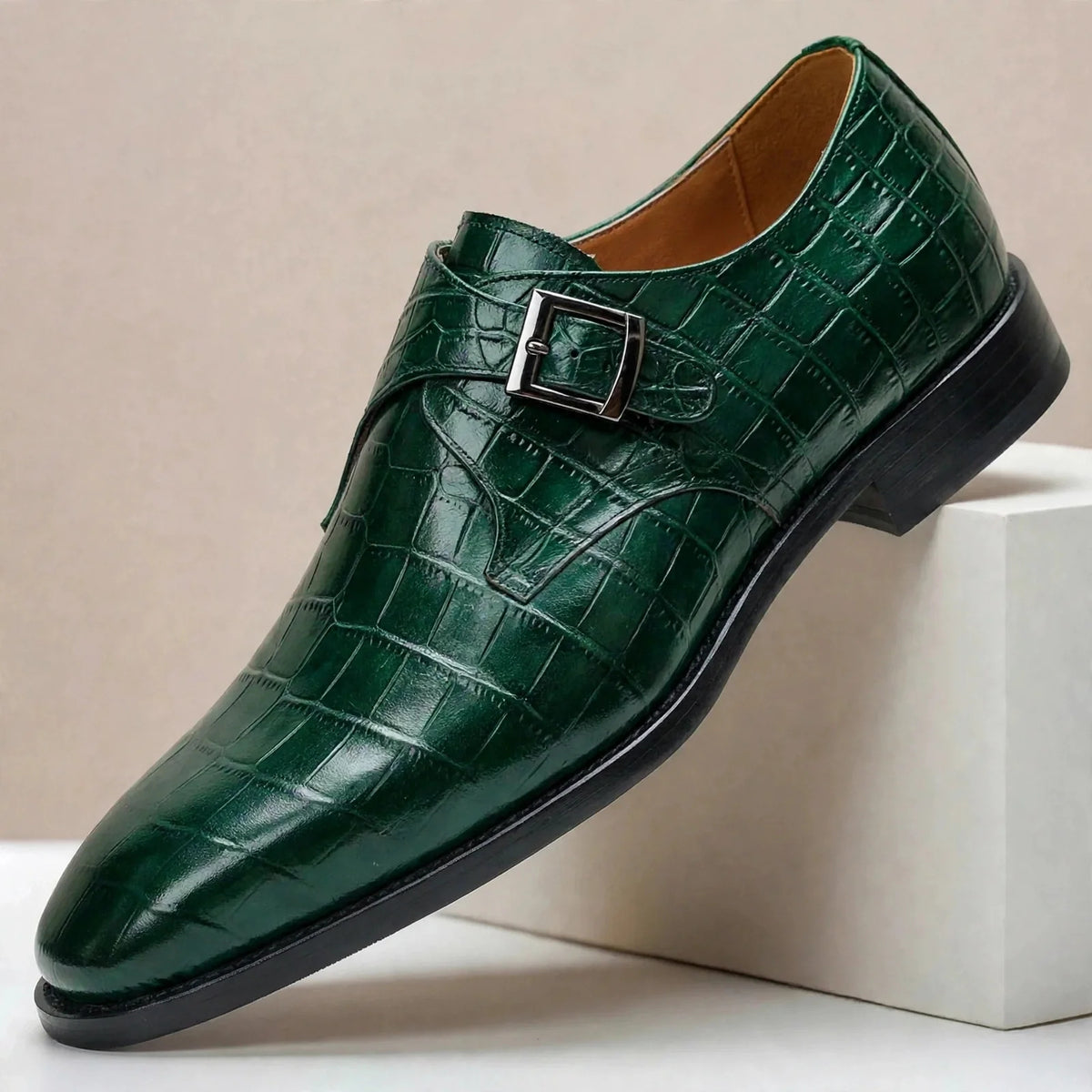 Hayes Genuine Leather Monk Strap Shoes
