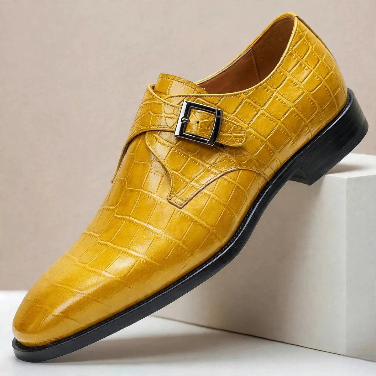 Hayes Genuine Leather Monk Strap Shoes