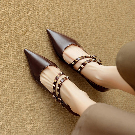 Lucia Stud Strap Heels