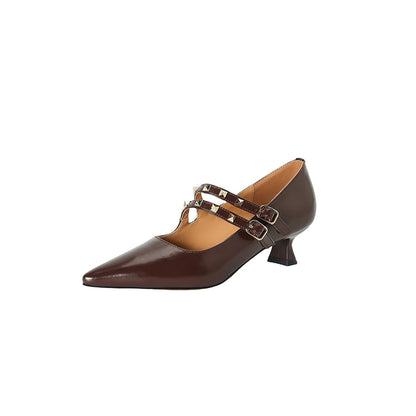 Lucia Stud Strap Heels