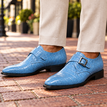 Hayes Genuine Leather Monk Strap Shoes