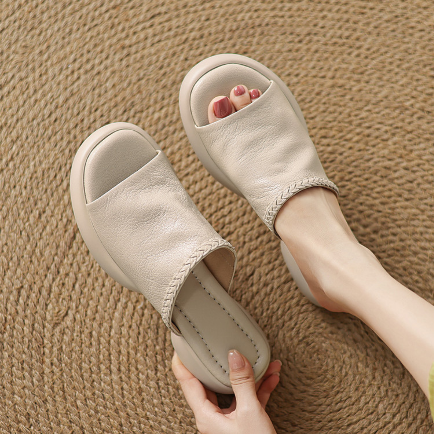 Aveline Genuine Leather Platform Sandals