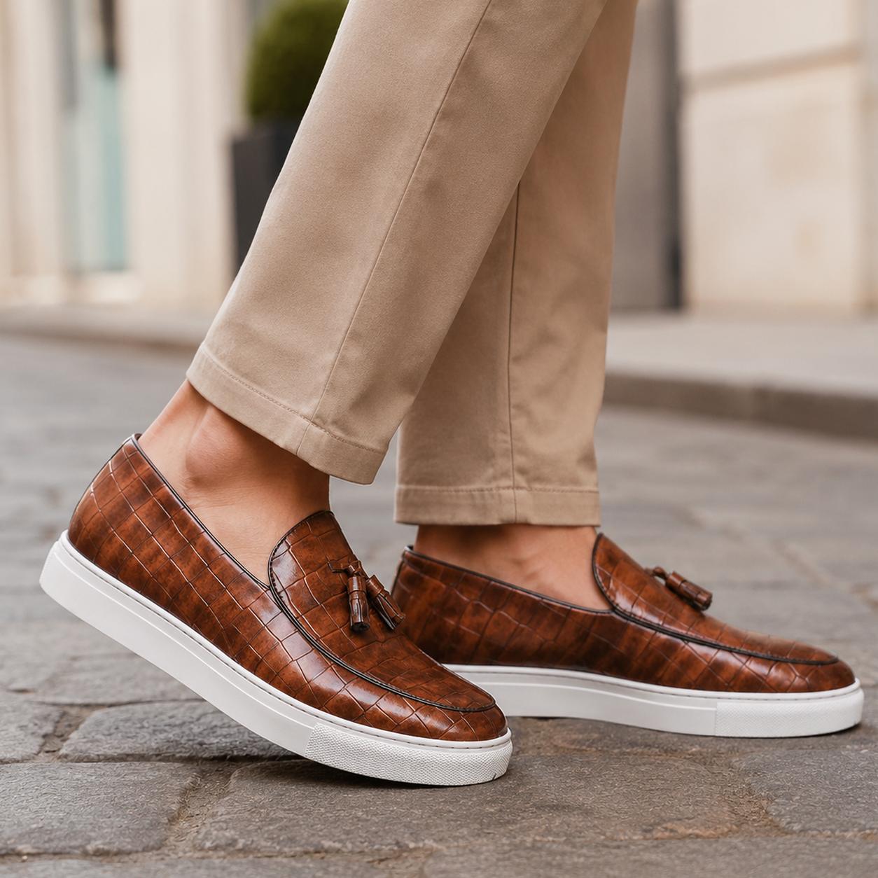 Feretti Leather Croc Sneakers
